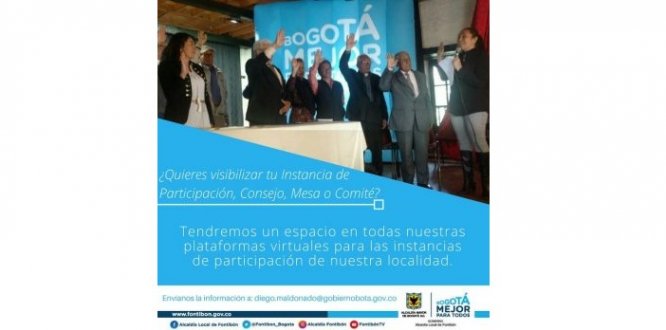 Pieza publicitaria invitación instancias de participación de nuestra Localidad.